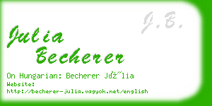 julia becherer business card